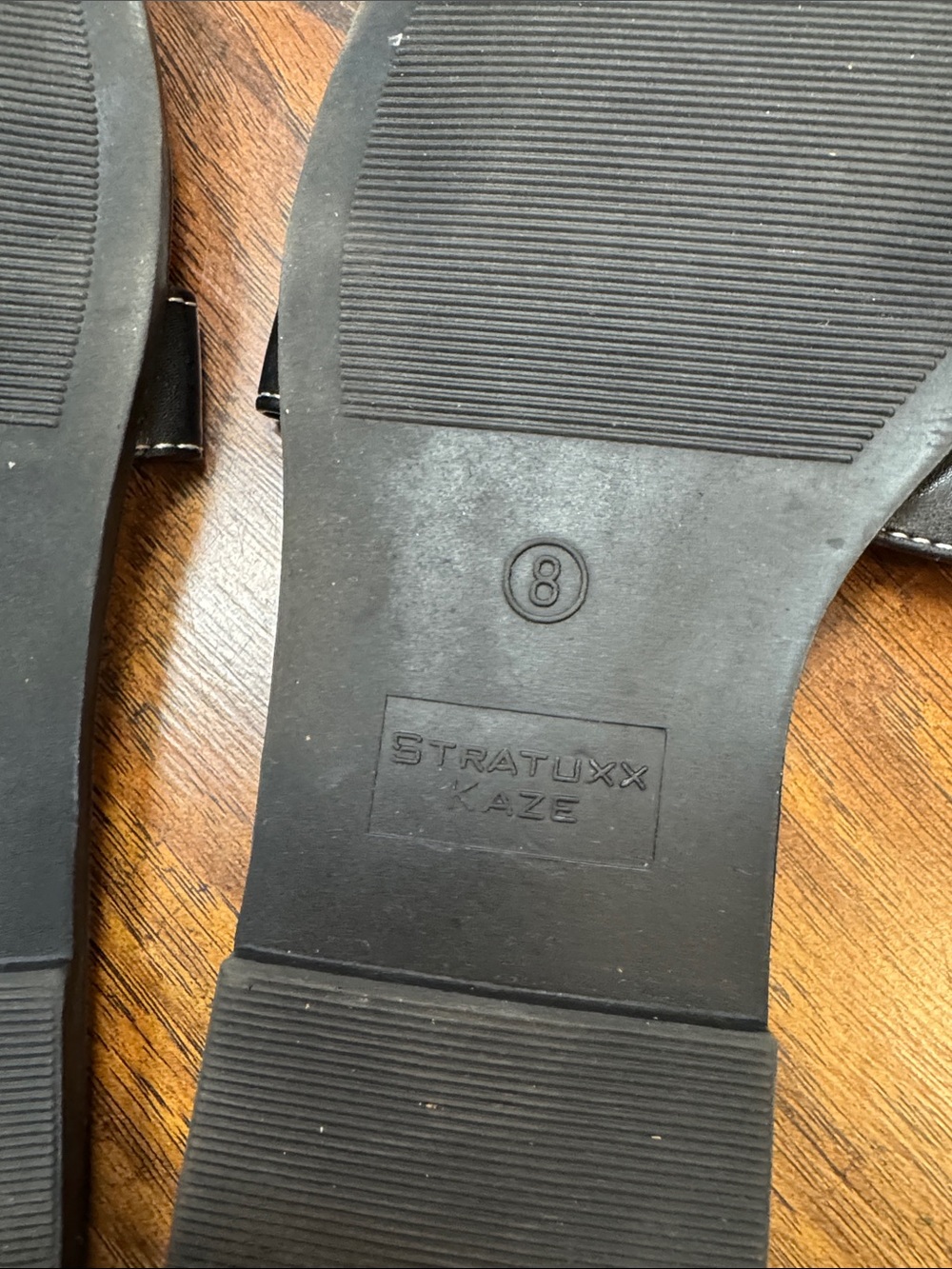 Stratuxx Kaze Black H Cutout Slide Sandals Hermès Oran Inspired Size 8 - Picture 13 of 13
